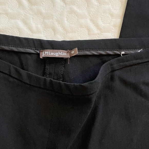 J. McLaughlin Black Lightweight Pants Trousers Women’s Size 10 Side Zip Classic - Picture 2 of 8